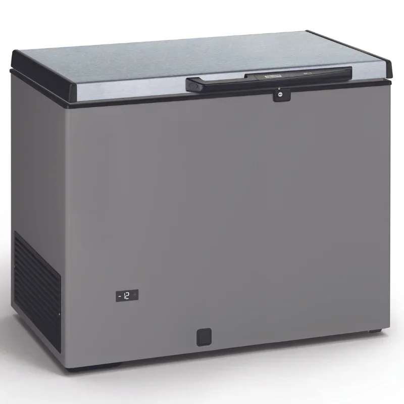 Congélateur Coffre Aspect Inox et Couvercle Inox - 290 L Prix Cassé