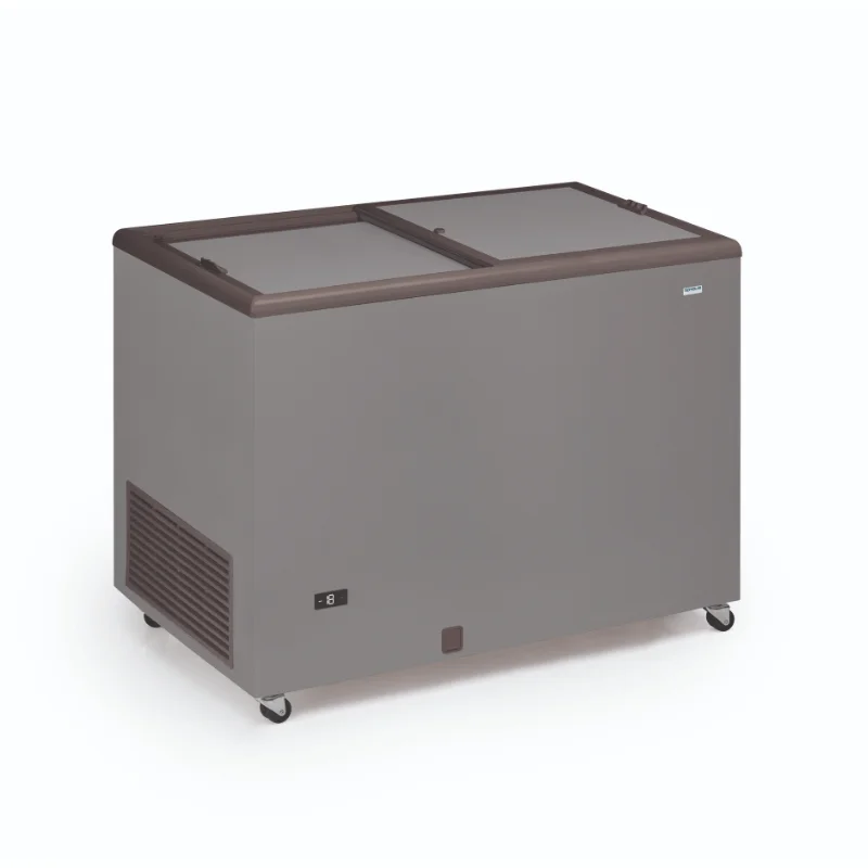 Commande En Gros Congélateur Coffre Professionnel Aspect Inox et Couvercle Opaque - 300 L