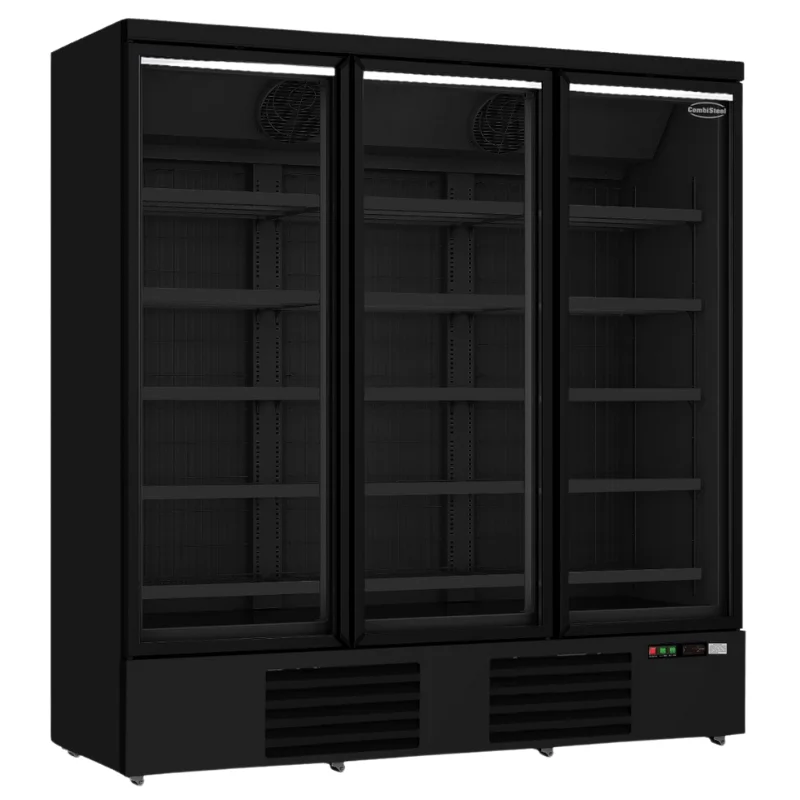 Vitrine Congélateur Ventilé 3 Portes Noir - 1450 L Offre Spéciale