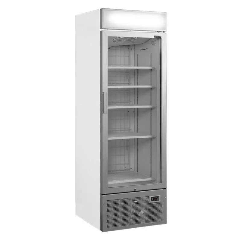 Vitrine Congélateur Porte Vitrée avec Canopée Silver - 440 L Satisfait Ou Remboursé