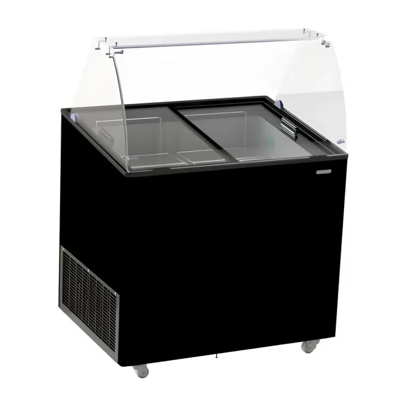 Vitrine à Crème Glacée Noire - 6 x 5 L Prix Bas