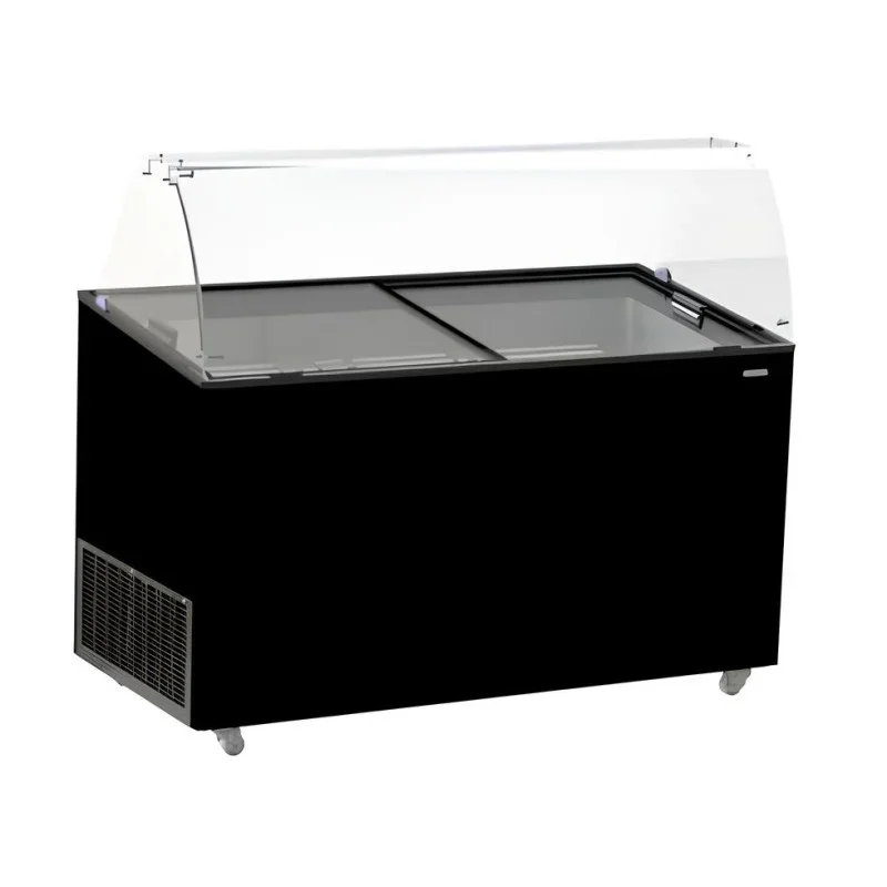 Soldes Vitrine à Crème Glacée Noire - 10 x 5 L