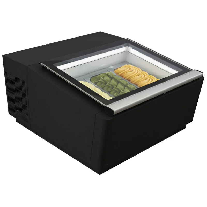 Acheter En Ligne Vitrine à Glace à Poser Noire - Statique - 3 x 5 L