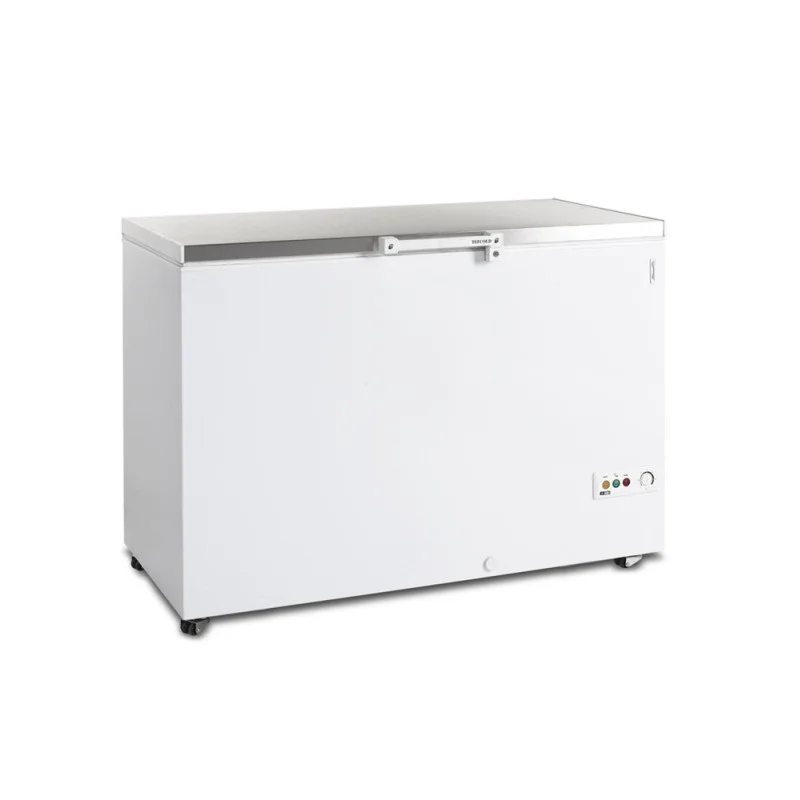 Congélateur Coffre à Glace avec Couvercle en Inox - 377 L Acheter Direct