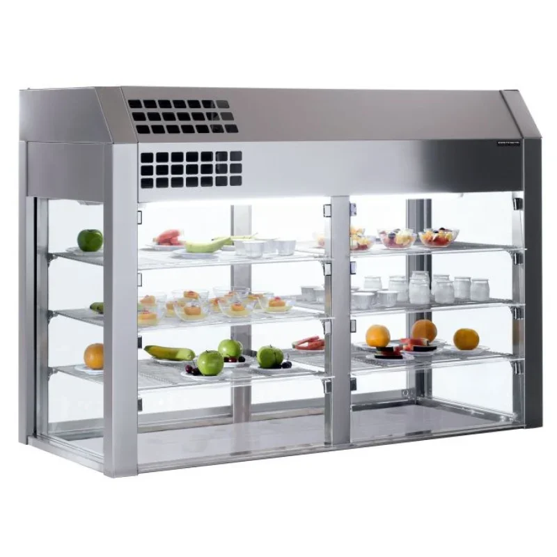 Nouveauté Vitrine Réfrigérée avec Base Isolée et Portes Battantes 4 GN 1/1 - L 1550 x P 660 mm