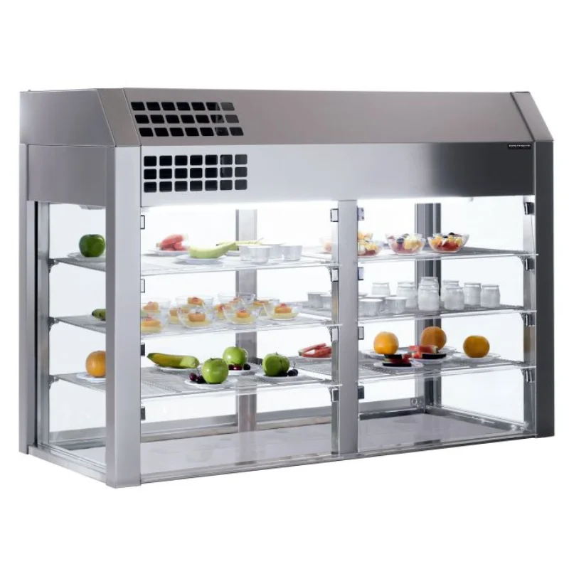 Vitrine Réfrigérée avec Base Isolée et Portes Battantes 6 GN 1/1 - L 2280 x P 660 mm Top Vente