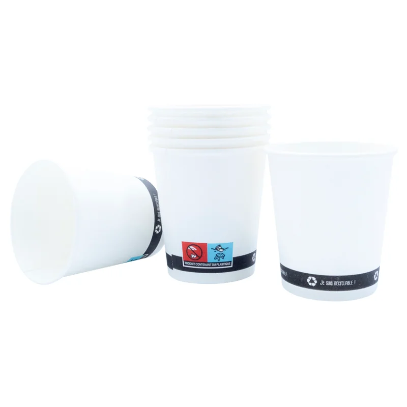 Gobelets Carton Blanc - 18 cl - Lot de 1000 Usine Directe