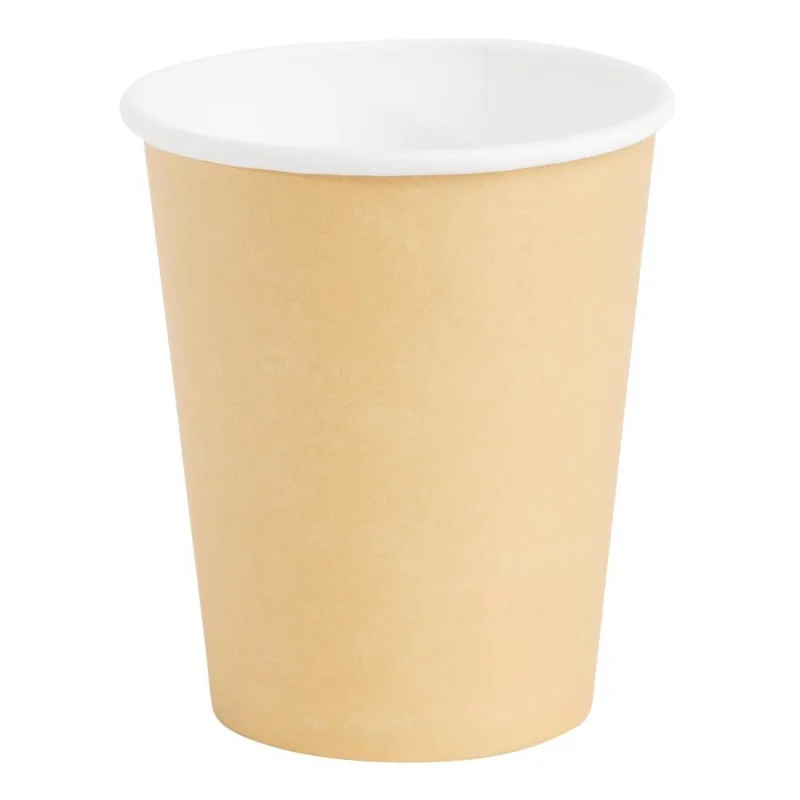 Nouveauté Gobelets Jetables Boissons Chaudes Marron - 225ml - Lot de 1000