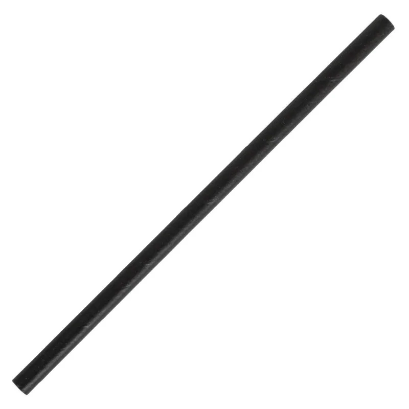 Petit Prix Pailles en Papier Compostables Noires - Lot de 250 Pailles