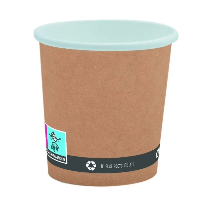 Gobelet en Carton Kraft - 18 cl - Lot de 50 Haute Qualité