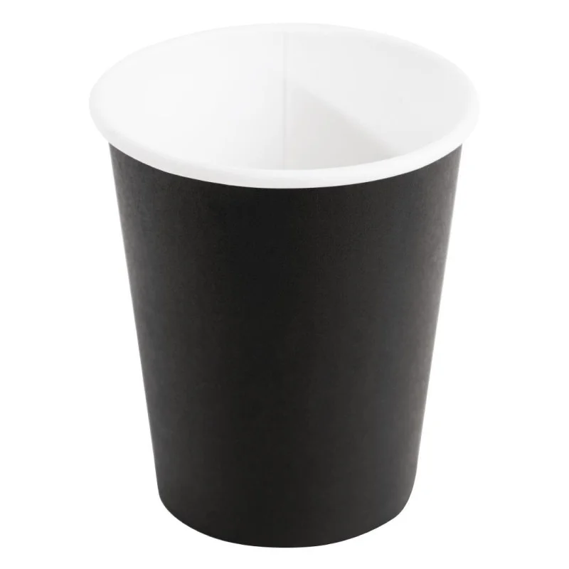 Top Vente Gobelets Jetables Boissons Chaudes Noirs - 225 ml - Lot de 50