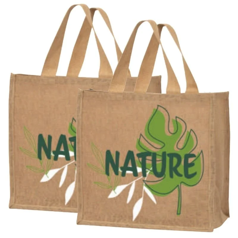 Nouvel Arrivage Sac Cabas en Jute "Nature" - Grand Format - Lot de 25