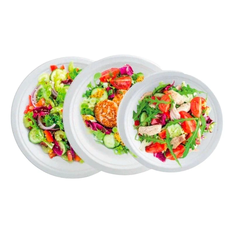 Assiette Ronde - Fibre Végétale - 230 x 20,6 mm - Lot de 50 Vente Flash