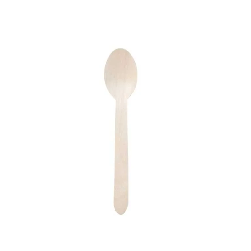 Petite Cuillère en Bois de Bouleau - 110 mm - Lot de 100 Quantité Limitée