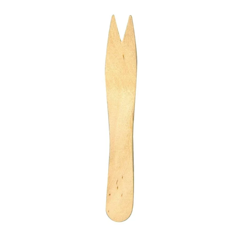 Dernier Modèle Fourchette en Bois Biodégradable 95 mm - Lot de 1000