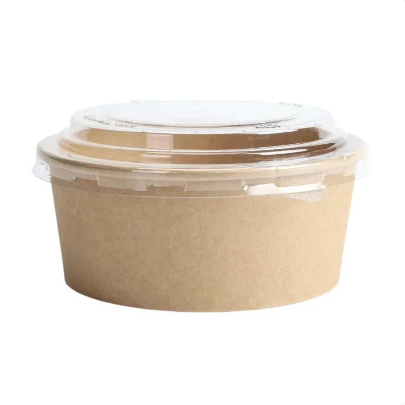 Bol à Salade Kraft avec Couvercle PET - 750 ml - Lot de 300 Offre Spéciale