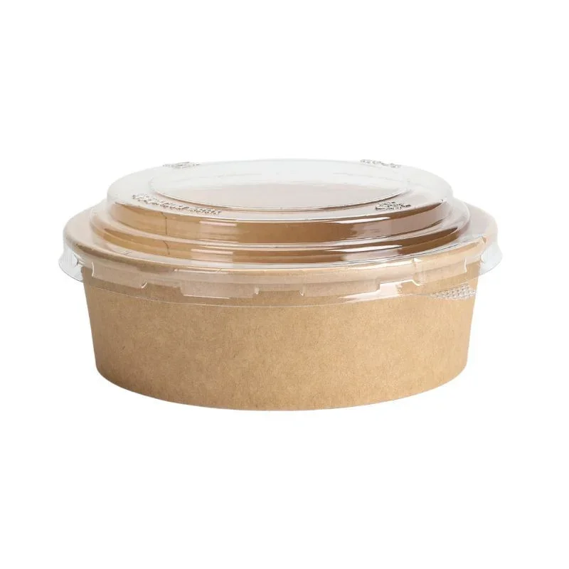 Bol à Salade Kraft avec Couvercle PET - 500 ml - Lot de 300 Offre Exclusive