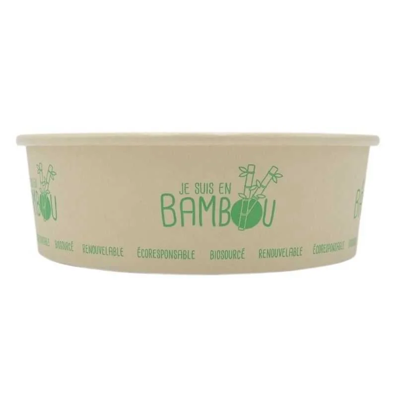 Bol à Salade en Bambou - 480 ml - Lot de 50 Acheter Direct