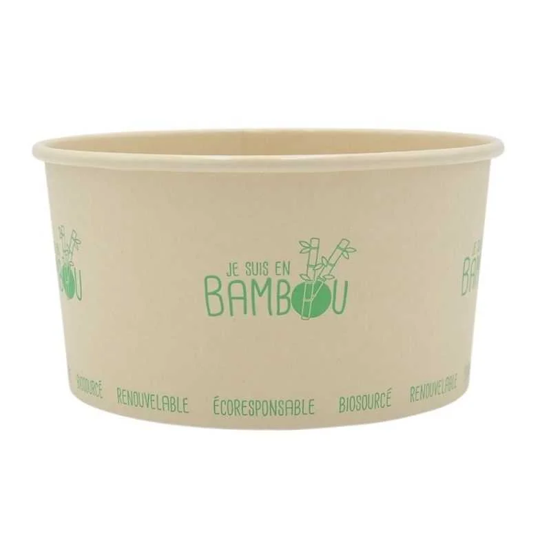 Jusqu’à Épuisement Des Stocks Bol à Salade en Bambou - 1000 ml - Lot de 50