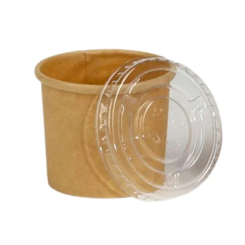 Couvercle en PET pour Pot à Sauce en Carton Kraft 30 ml - Lot de 50 Paiement Sécurisé