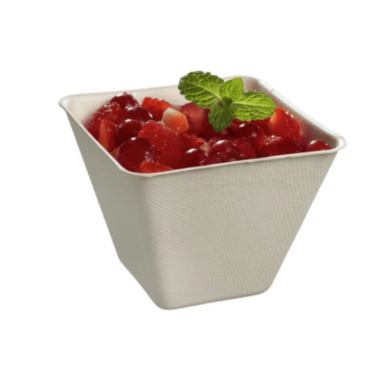 Coupe Émeraude en Pulpe de Canne - 220 ml - Lot de 30 Haute Qualité
