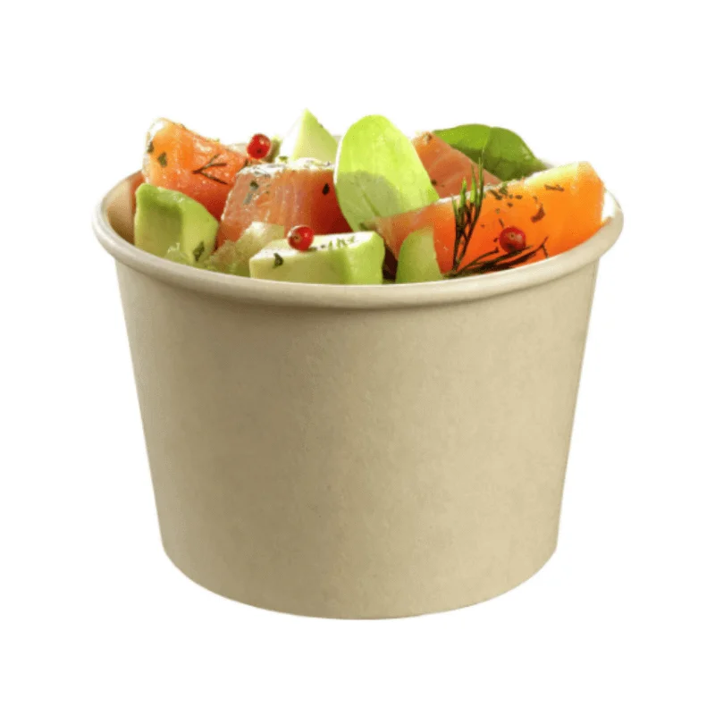 Pot en Fibres de Bambou Ø 100 mm - 350 ml - Ecoresponsable - Lot de 50 Prix Réduit