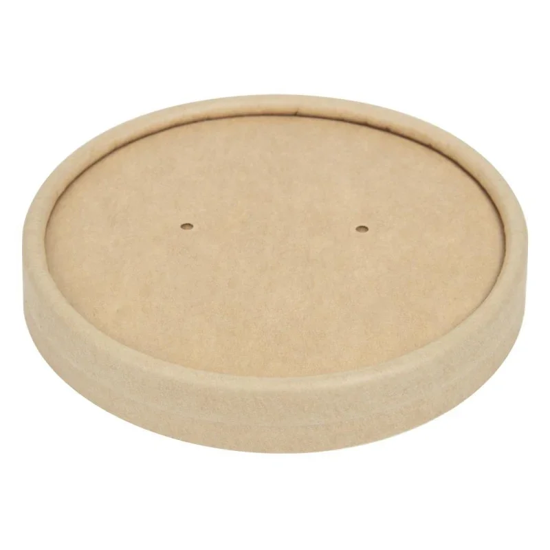 Authentique Couvercles pour Bols À Soupe Kraft Micro-Ondables Recyclables 225ml et 350ml - Lot de 500
