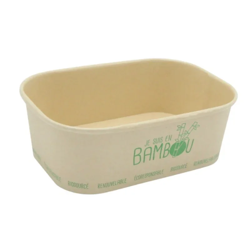Offre Du Jour Barquette Bambou Micro Ondable "Je Suis en Bambou" - 75 cl - Lot de 50