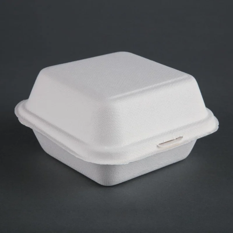 Boîtes À Hamburger Compostables - P 153mm - Lot de 500 Authentique