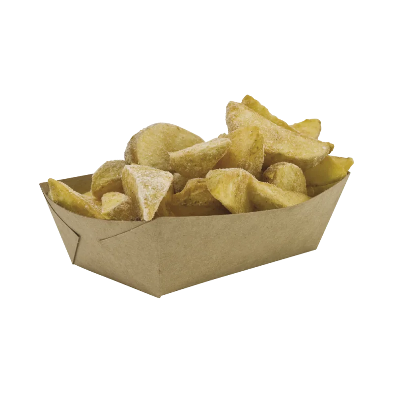 Satisfait Ou Remboursé Barquette à Frites en Kraft - 100 x 60 mm - Lot de 250