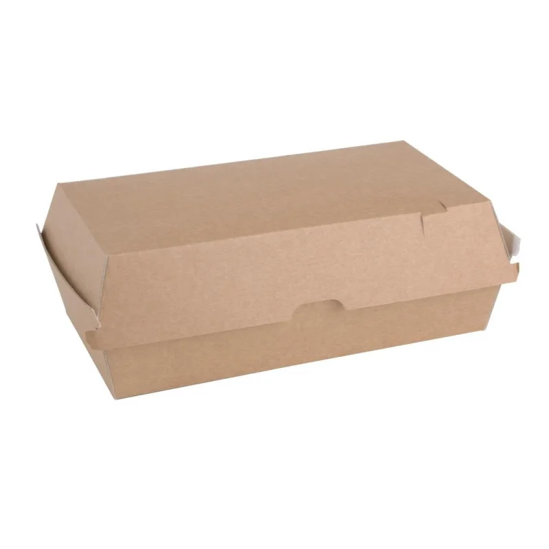 Grandes Boîtes avec Couvercle à Charnière Compostables 204 mm - Lot de 100 Achetez Aujourd’hui