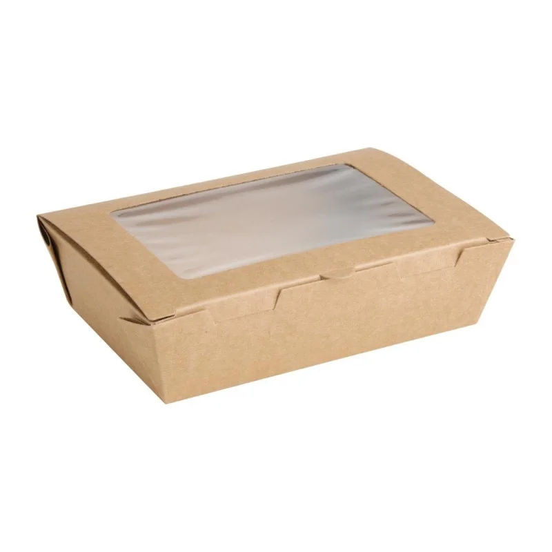 Satisfait Ou Remboursé Boîtes Salade avec Fenêtre PET 700 ml - Lot de 200