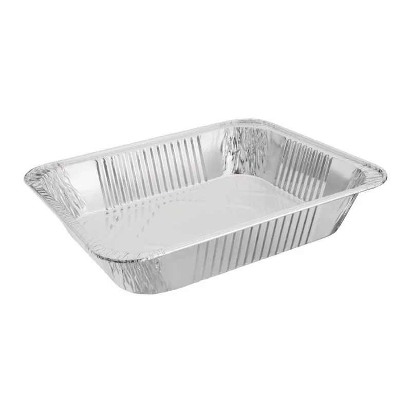 Retour Gratuit Plat Rectangulaire en Aluminium GN 1/2 - 3,6 L - Lot de 5