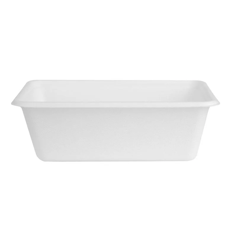 Acheter En Ligne Barquettes Alimentaires en Bagasse Compostable 800ml - Lot de 100