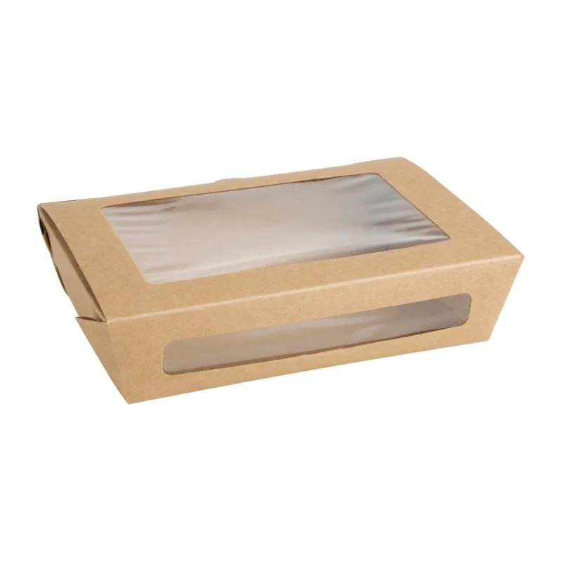Boîtes Salade avec Fenêtre PET 1200 ml - Lot de 150 Bon Marché