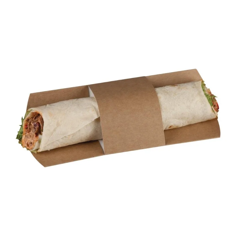 Meilleur Choix Etuis à Tortilla Kraft Compostables - Lot de 1000