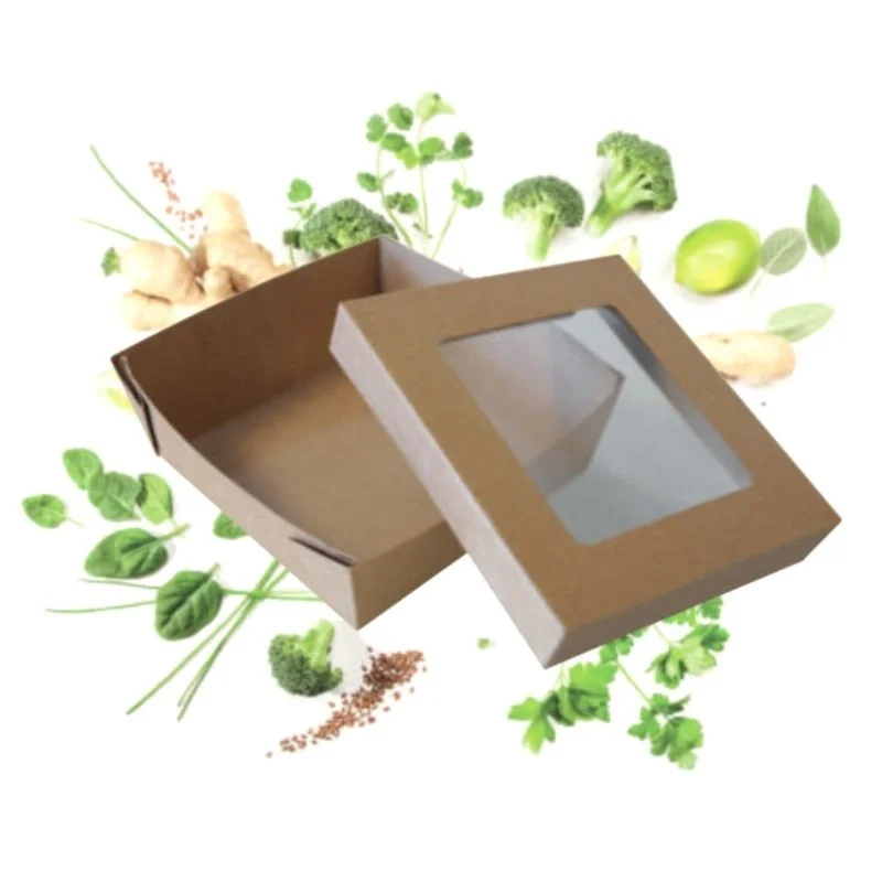 Boîte Repas à Fenêtre 140 x 140 - Ecoresponsable - Lot de 25 Commande En Gros