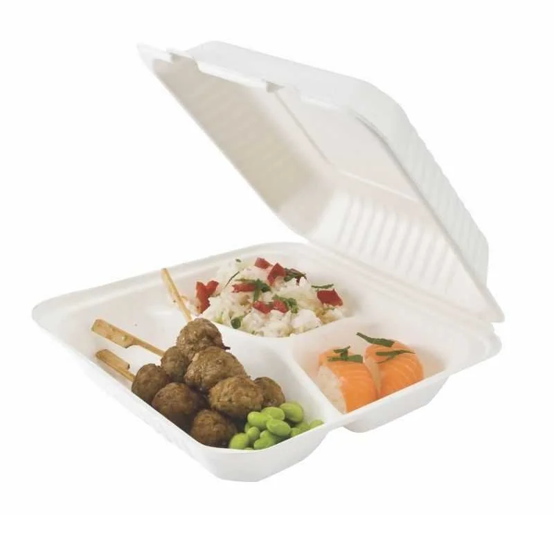 Livraison Express Lunch Box Bagasse 3 Compartiments - Lot de 50