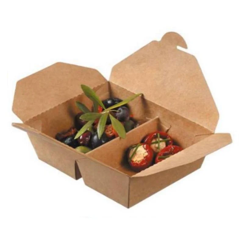 Achetez Aujourd’hui Boîte Repas à 2 Compartiments en Carton - 700 + 450 ml - Lot de 50