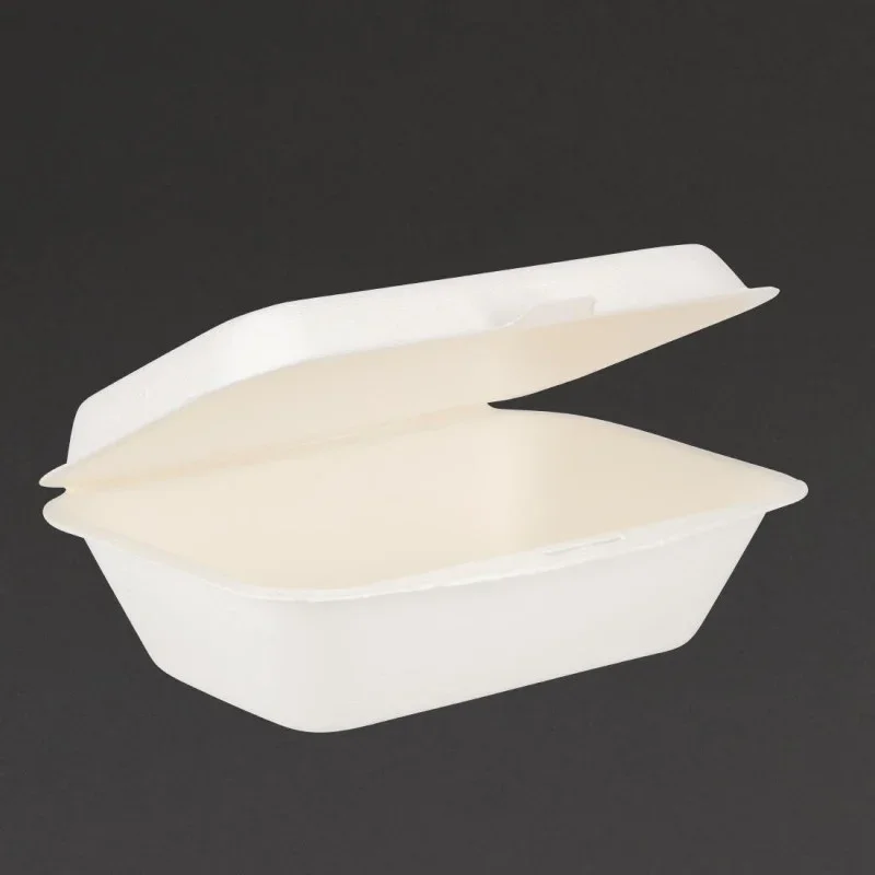 Barquettes À Charnière en Bagasse Compostables - 500 ml - Lot de 250 Remise