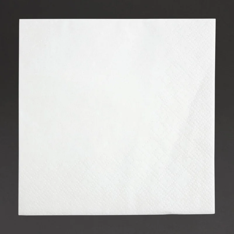 Serviettes Cocktail 2 Plis Format 1/4 240 mm Blanches - Lot de 4000 Nouveauté