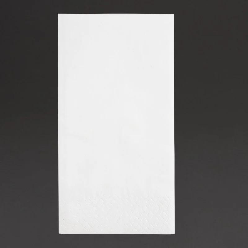 Prix Bas Serviettes Snacking 2 Plis Pliage 1/8 330 mmBlanches - Lot de 2000