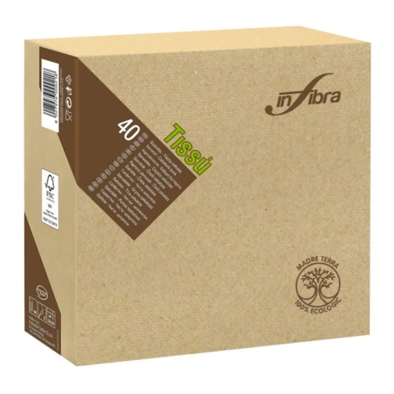 Meilleur Prix Serviette Madre Terra en Cellulose 2 Plis 38 x 38 - Lot de 1440