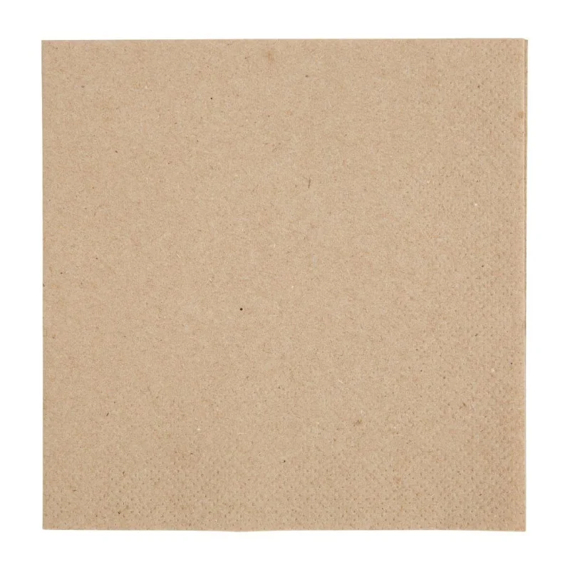 Offre Spéciale Serviettes Cocktail 2 Plis Pliage 1/4 240 mm Kraft - Lot de 4000