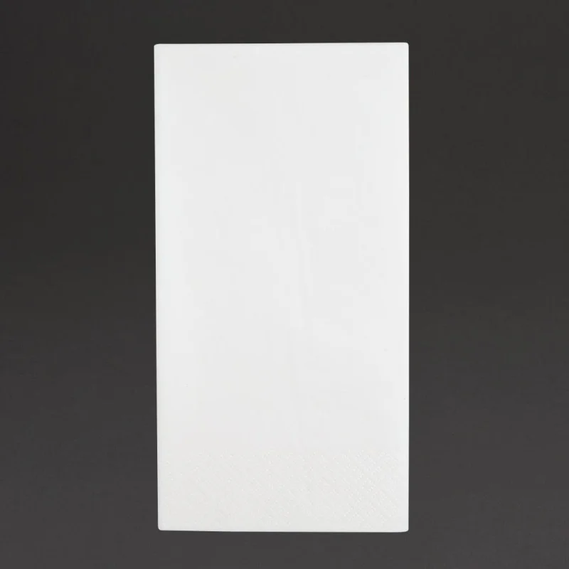 Serviettes Dîner 3 Plis Format 1/8 400 mm Blanches - Lot de 1000 Populaire