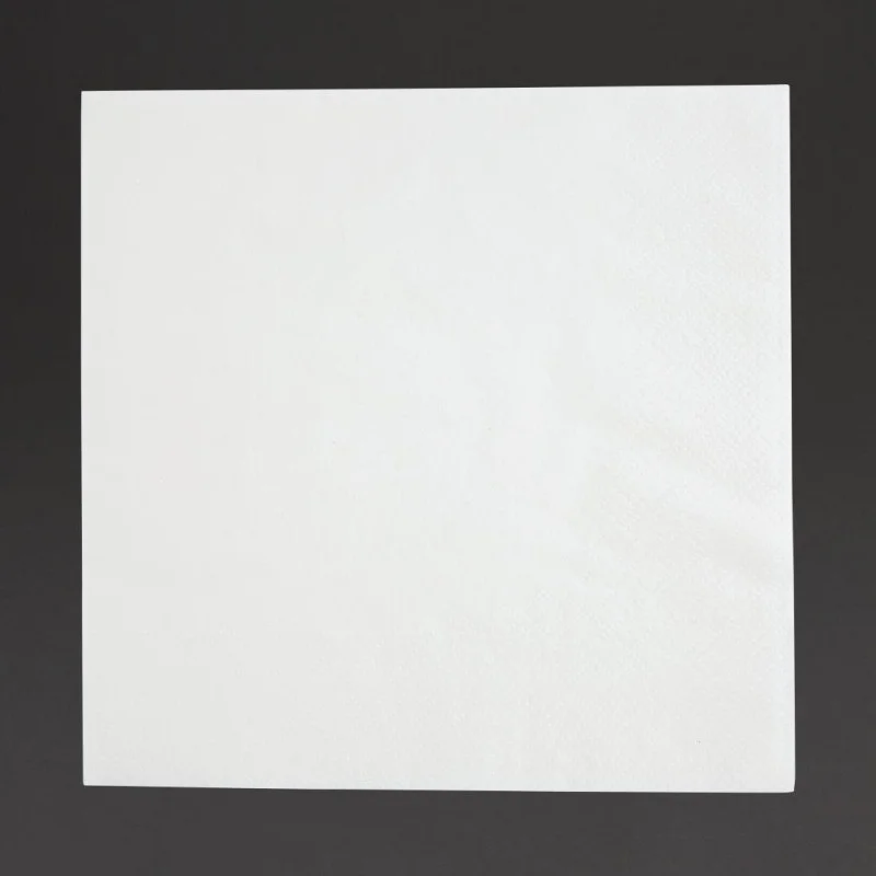 Prix Choc Serviettes Snacking 2 Plis Pliage 1/4 330 mm Blanches - Lot de 2000