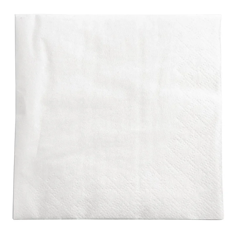 Serviette Cocktail Blanche 2 Plis - 240 x 240 mm - Lot de 1500 Soldes