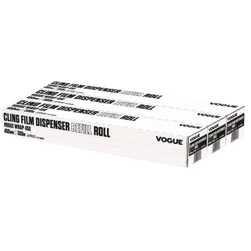 Paiement Sécurisé Rouleaux de Film Alimentaire pour Distributeur Wrap 450 - Lot de 3