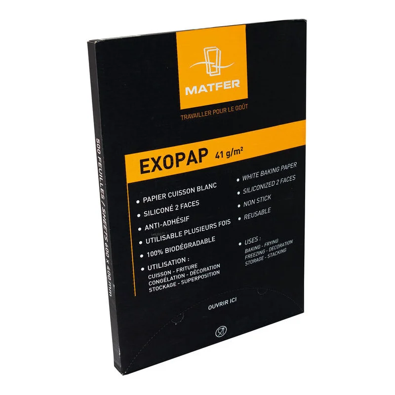 Papier Cuisson Exopap Blanc - 600 x 400 mm - Lot de 500 Dernière Chance