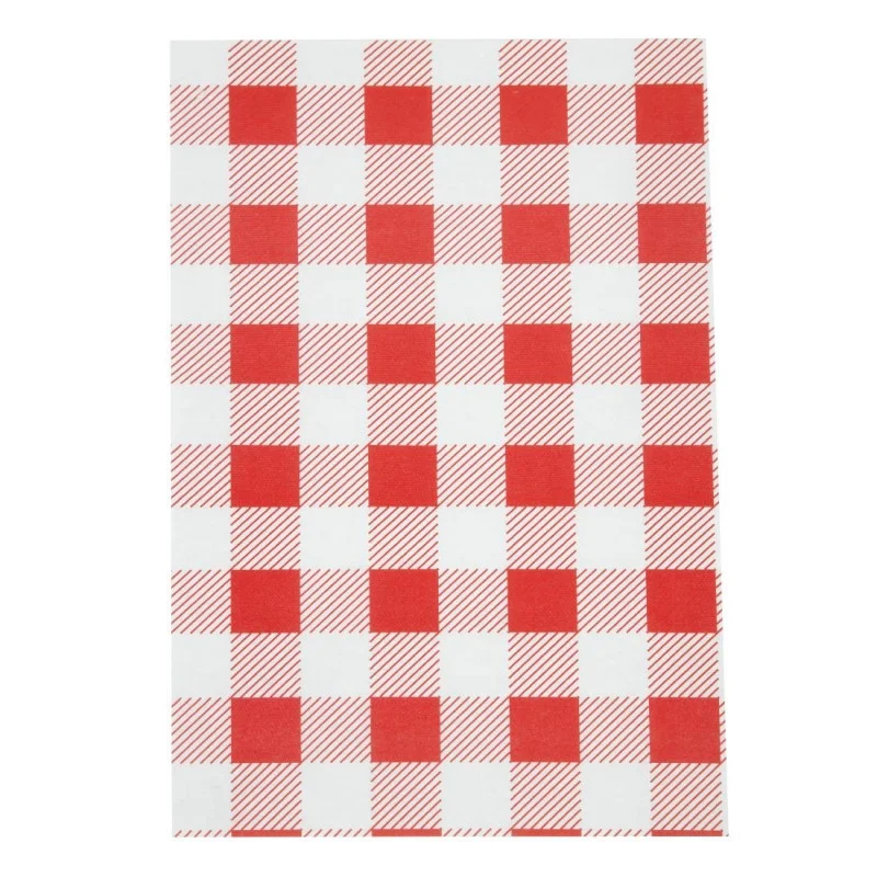 Livraison Express Papier Ingraissable Vichy Rouge 190 x 310 mm - Lot de 200